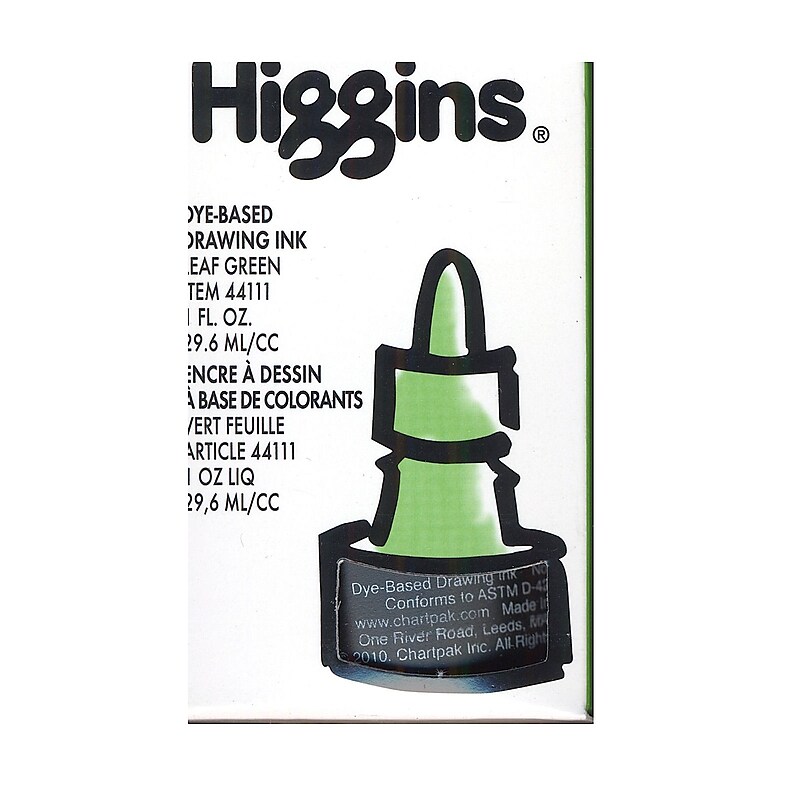 Higgins Dye-Based Drawing Ink, Leaf Green / Non-Waterproof 1 oz. [Pack of 4] image 1
