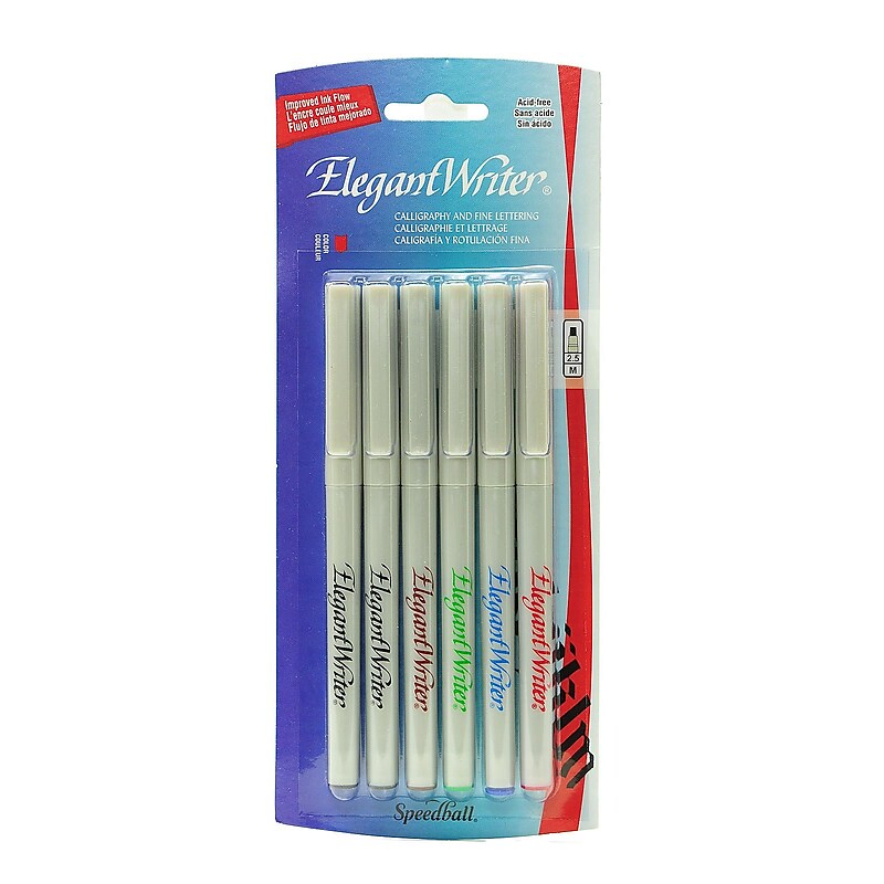 Speedball Elegant Writer Calligraphy Marker Set, Assorted, Medium Point, No. 2882, 2/Pack image 1