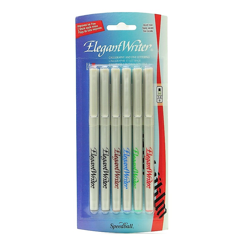 Speedball Elegant Writer Calligraphy Marker Set, Assorted, Broad Point, No. 2883, 2/Pack (43227-PK2) image 1