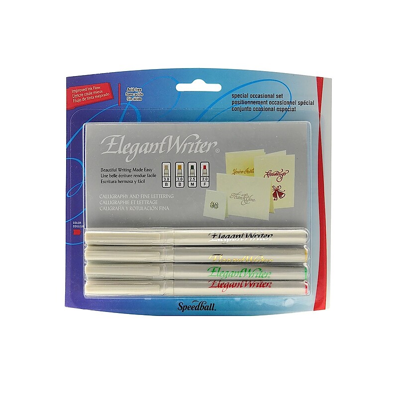 Speedball Elegant Writer Calligraphy Marker Sets special occasion colors asst. points no. 2886 [Pack of 3] image 1