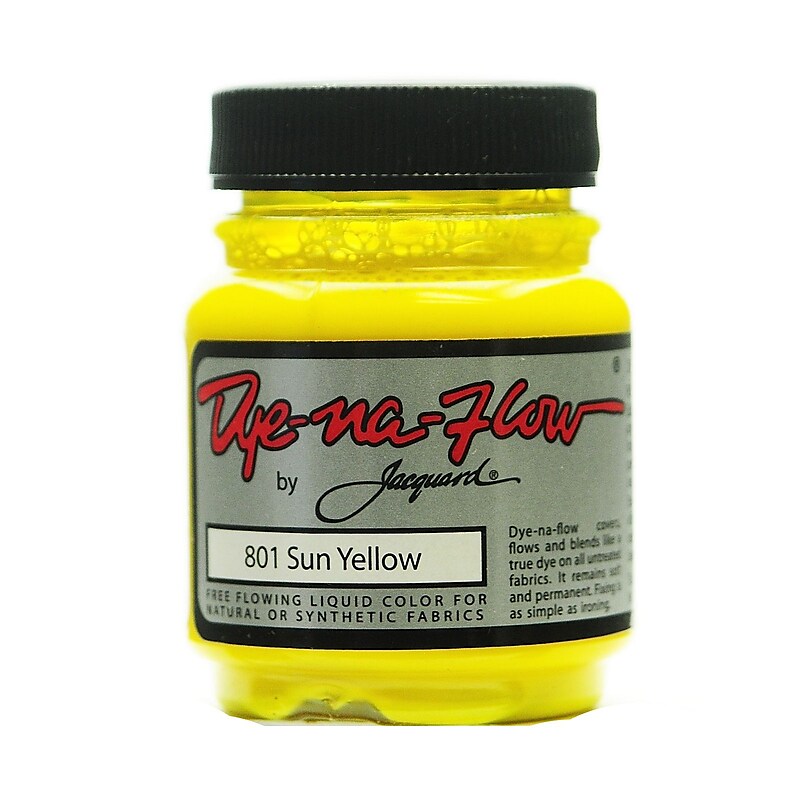Jacquard Dye-Na-Flow Fabric Colors Sun Yellow 2 1/4 Oz. 801 [Pack Of 4] image 1