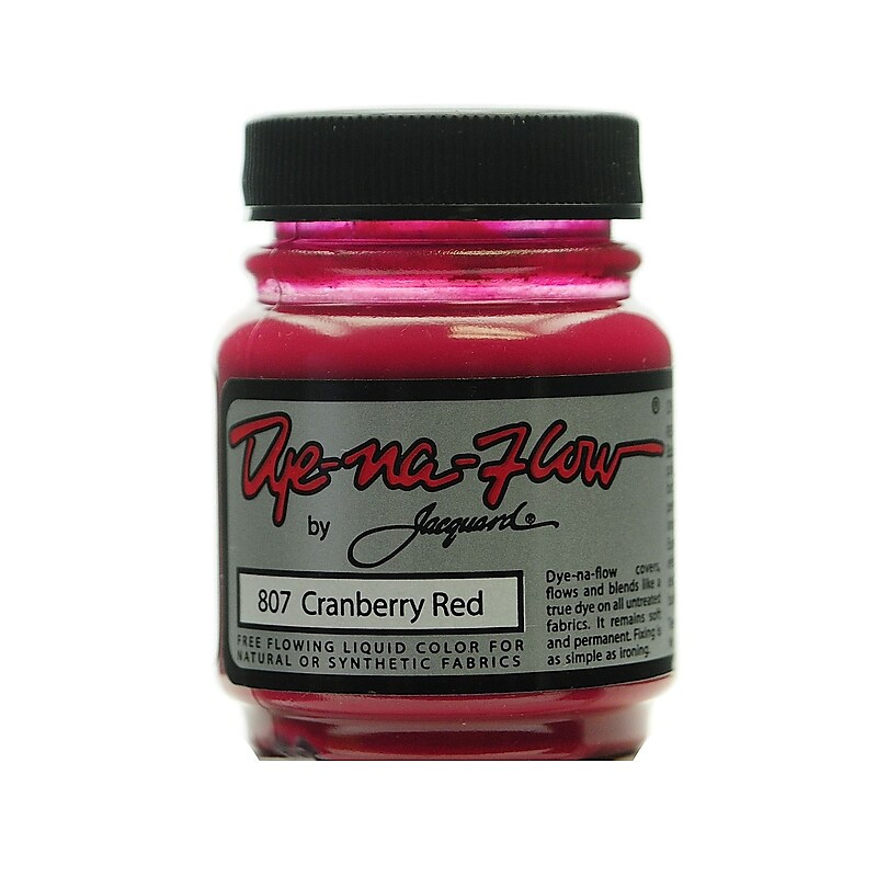 Jacquard 64251-Pk4 Dye-Na-Flow Fabric Colors, Cranberry Red, 2 1/4Oz, 807, 4/Pack image 1