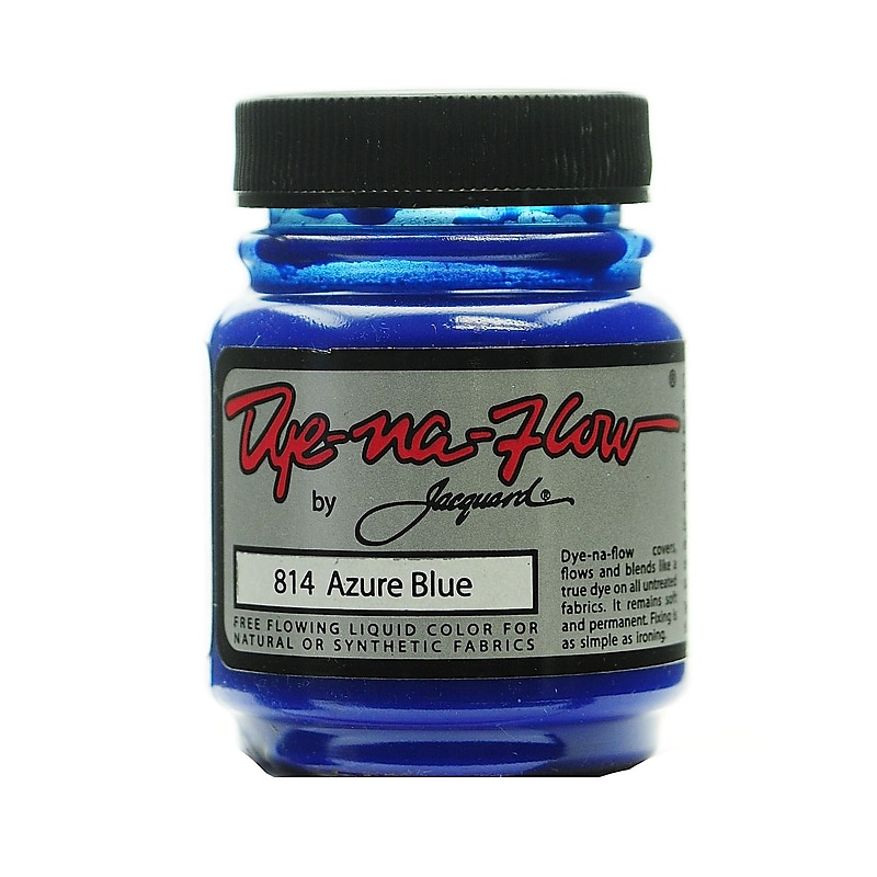 Jacquard Dye-Na-Flow Fabric Colors, Azure Blue No 814, 2 1/4Oz, 4/Pack (64262-Pk4) image 1