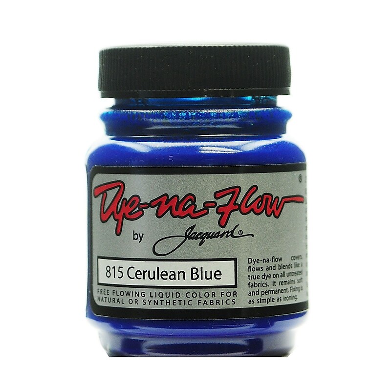 Jacquard Dye-Na-Flow Fabric Colors, Cerulean Blue 2 1/4Oz No 815, 4/Pack (64263-Pk4) image 1