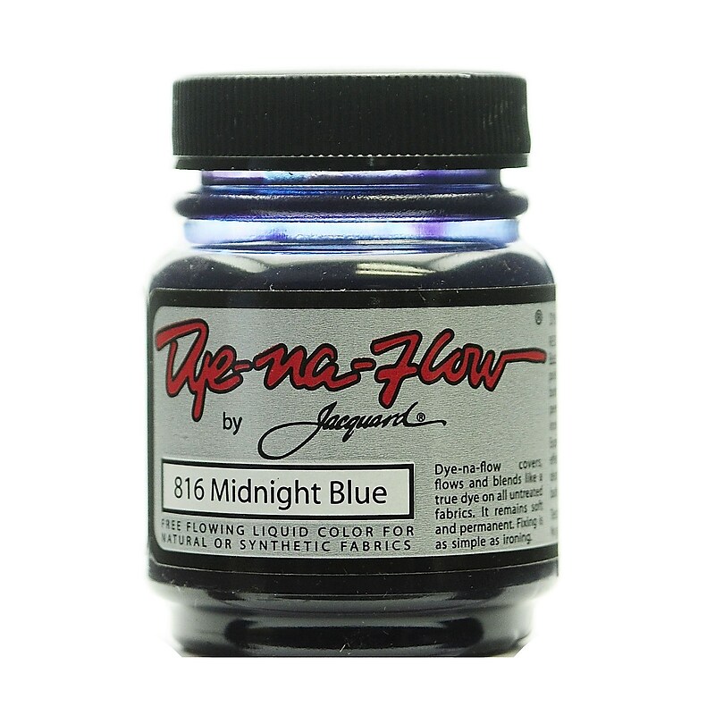Jacquard 64264-Pk4 Dye-Na-Flow Fabric Colors, Midnight Blue, 2 1/4Oz, No 816, 4/Pack image 1