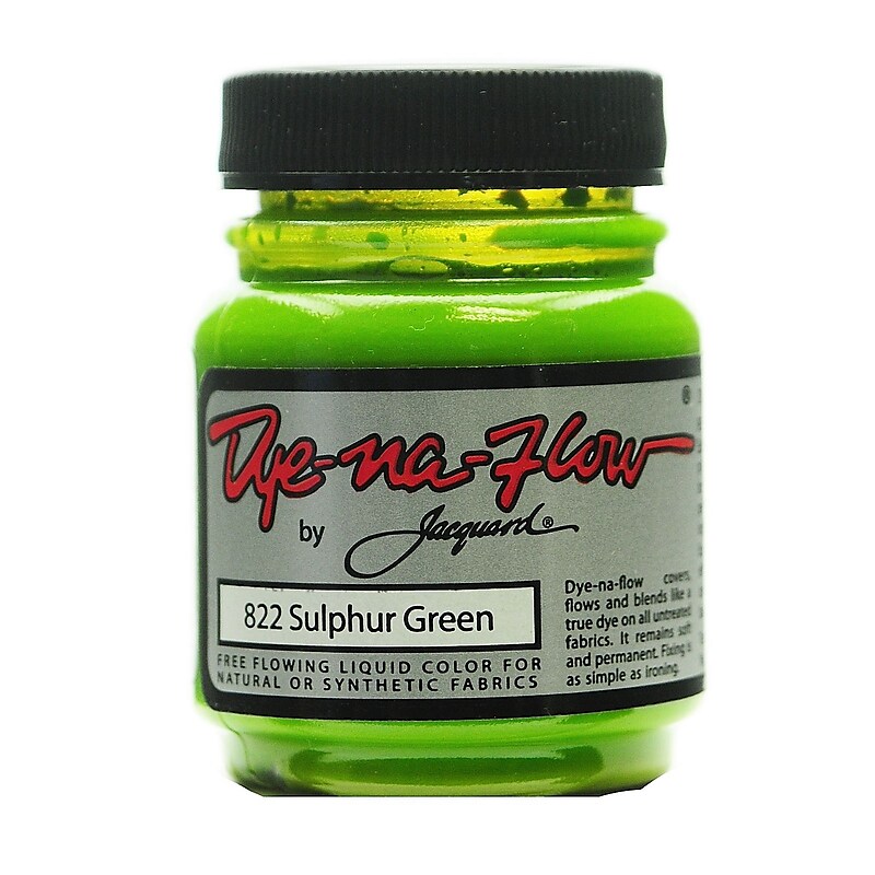 Jacquard Dye-Na-Flow Fabric Colors, Sulphur Green 822, 2 1/4 Oz., Pack Of 4 image 1