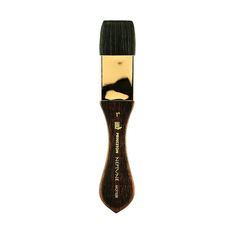 Princeton Artist Brush Neptune Short Handle Watercolor Synthetic Bristle, Motler Brush (PBXP4750M100) image 1