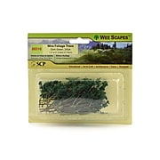 Wee Scapes 70404-Pk3 Architectural Model Trees, Wire Foliage (Dark Green), 1 1/2" - 3", 3/Pack
