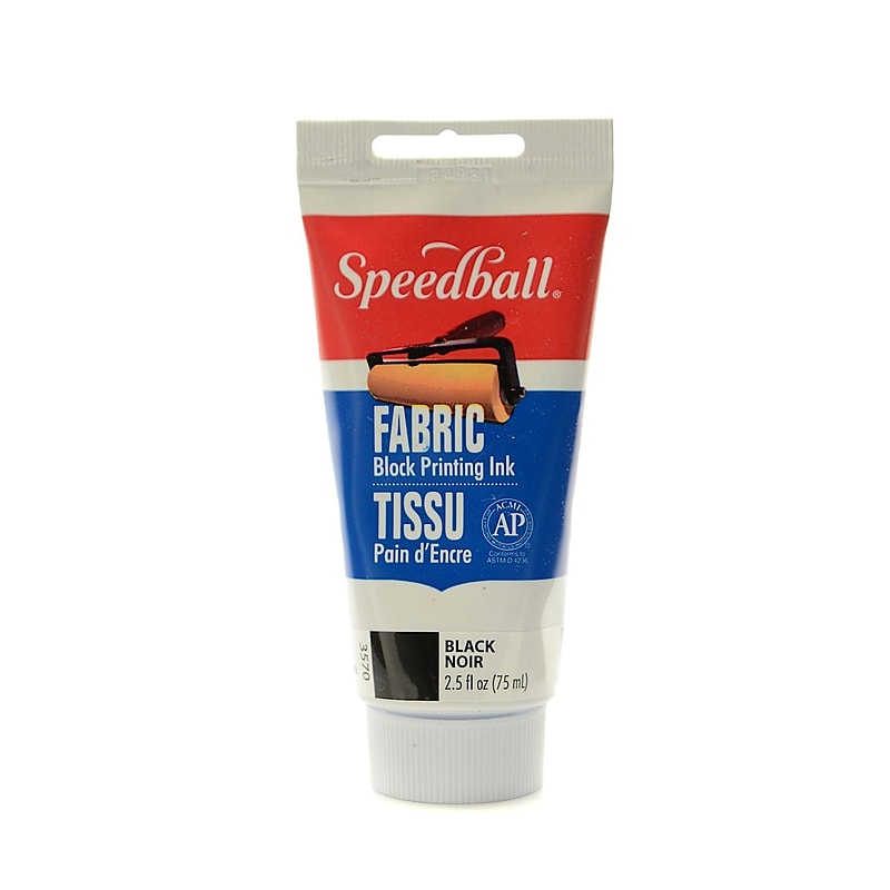 Speedball Block Printing Fabric Ink 2.5 Oz. Black [Pack Of 2] image 1