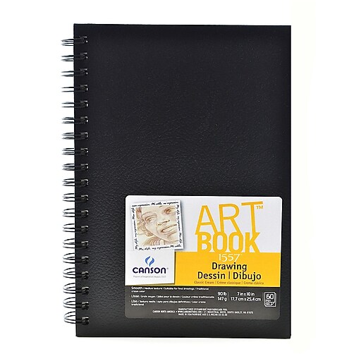 Canson Art Book 7" x 10" Wire Bound Drawing Sketch Book, 60 Sheets/Book