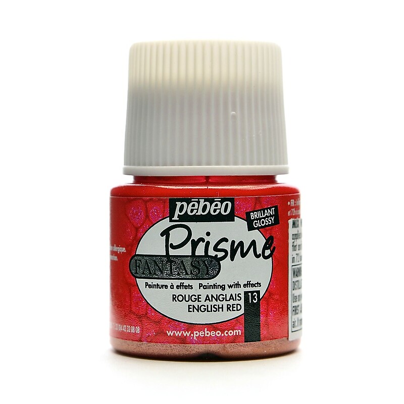 Pebeo Fantasy Prisme Effect Paint English Red 45 Ml [Pack Of 3] image 1
