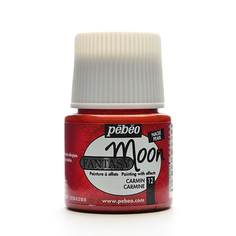 Pebeo Fantasy Moon Effect Paint Carmine 45 Ml [Pack Of 3] image 1