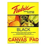Fredrix Black Canvas Pads 16 In. X 20 In. 10 Sheets