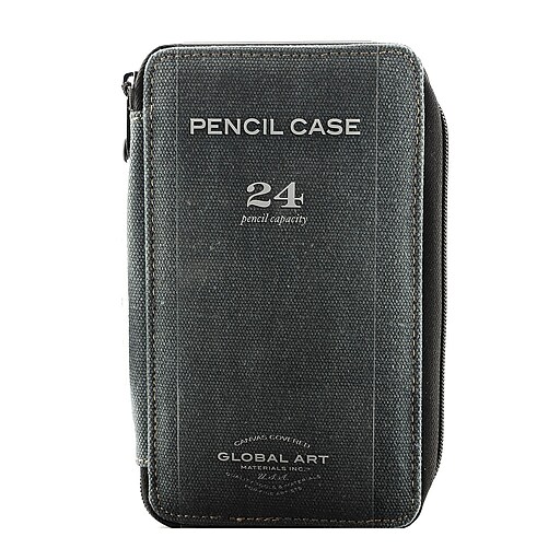 Global Art Canvas Pencil Cases, Steel Blue (61015) Staples