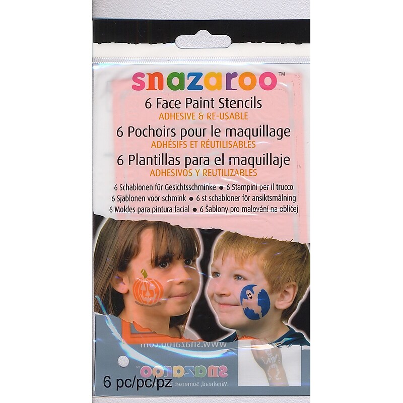 Snazaroo Face Paint Stencils, Halloween, 6/Set, 2/Pack (01889-Pk2) image 1