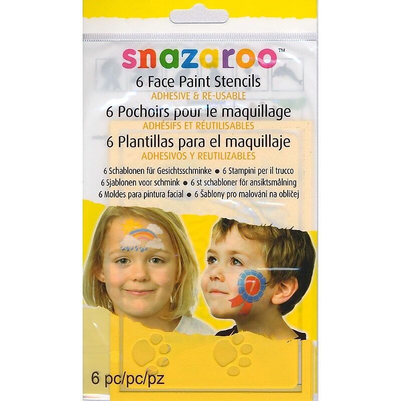 Snazaroo Face Paint Stencils Unisex Set Of 6 [Pack Of 2] image 1