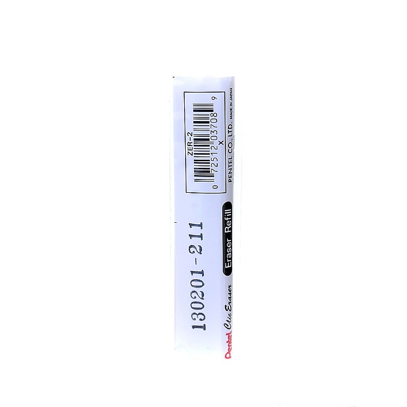 Pentel Clic Eraser Stick Eraser, White, Dozen (25096-PK12) image 1
