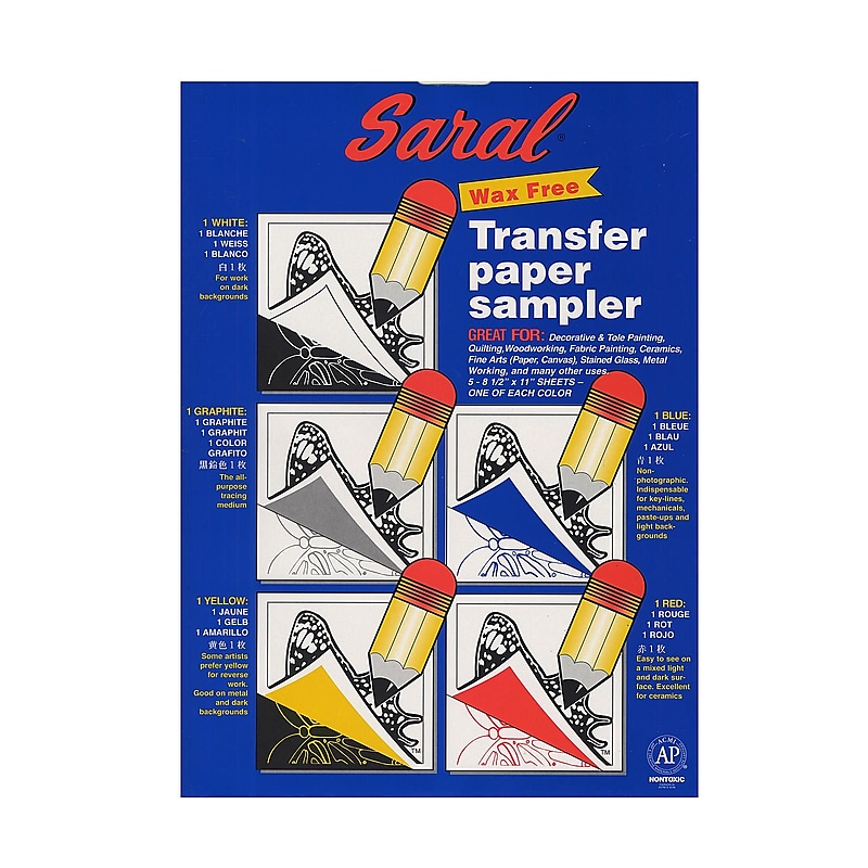 Saral Transfer (Tracing) Paper Sampler, 5 Sheets, 8 1/2" X 11", 2/Pack (74663-Pk2) image 1