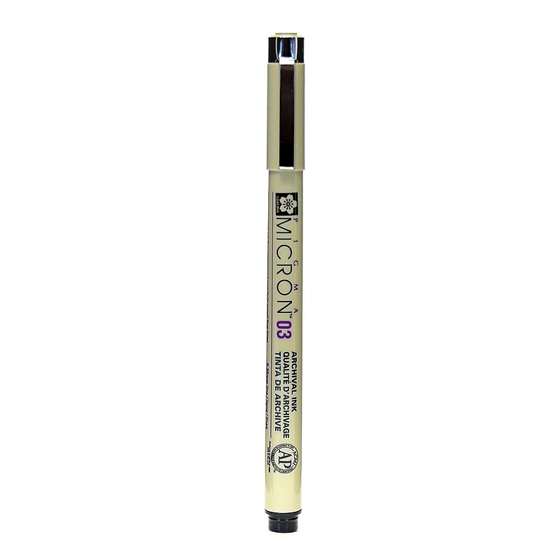 Sakura Pigma Micron black 03 (0.35 mm) [Pack of 6] image 1