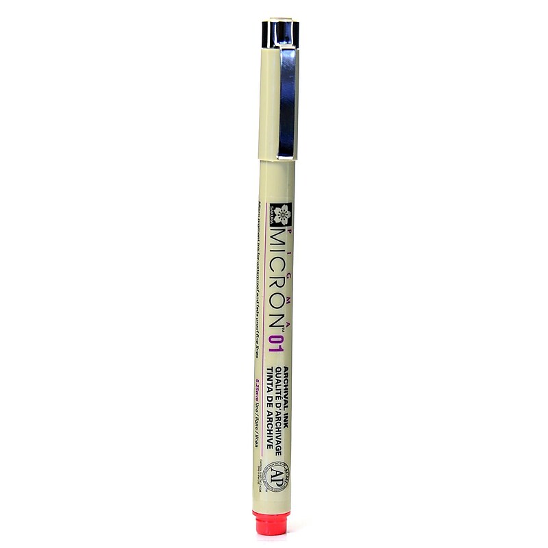 Sakura Pigma Micron red 01 (0.25 mm) [Pack of 6] image 1