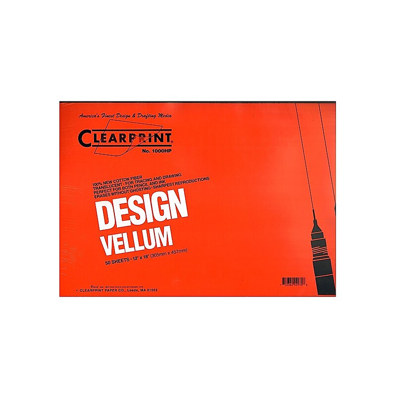 Clearprint Design Vellum Pad No. 1000Hp 12 In. X 18 In. Pad Of 50 image 1