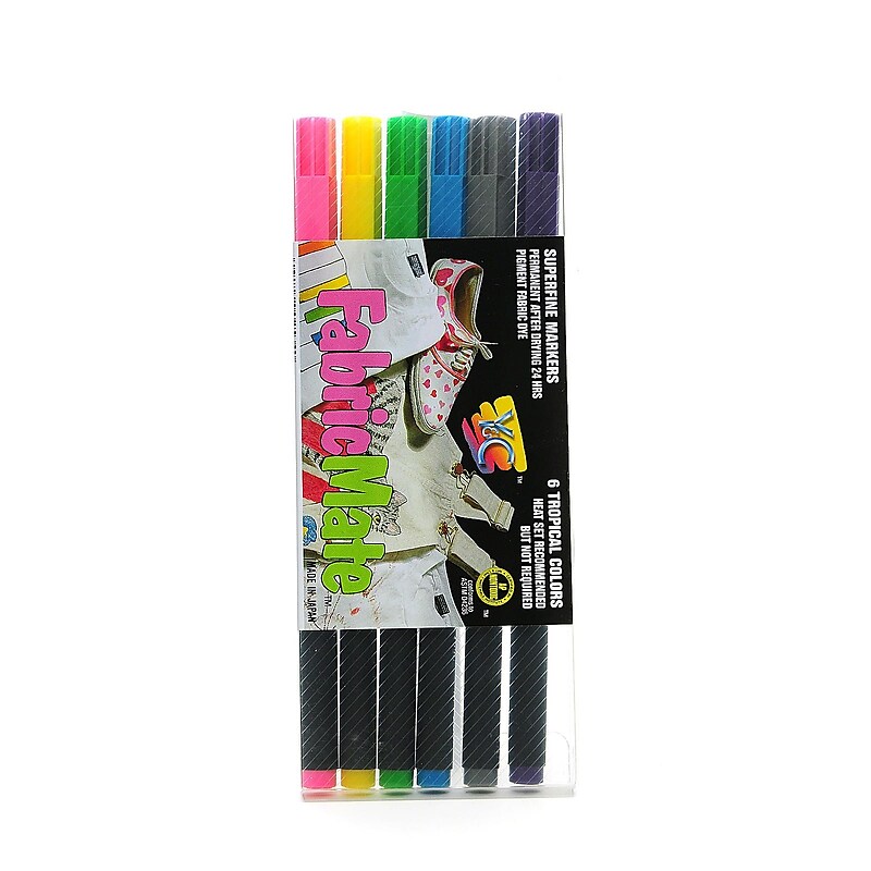 Yasutomo FabricMate Markers tropical color set image 1