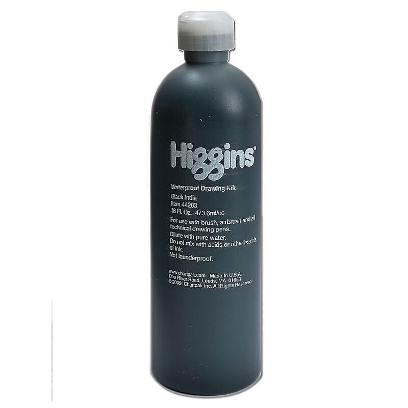 Higgins Waterproof Black India Ink 16 Oz. image 1
