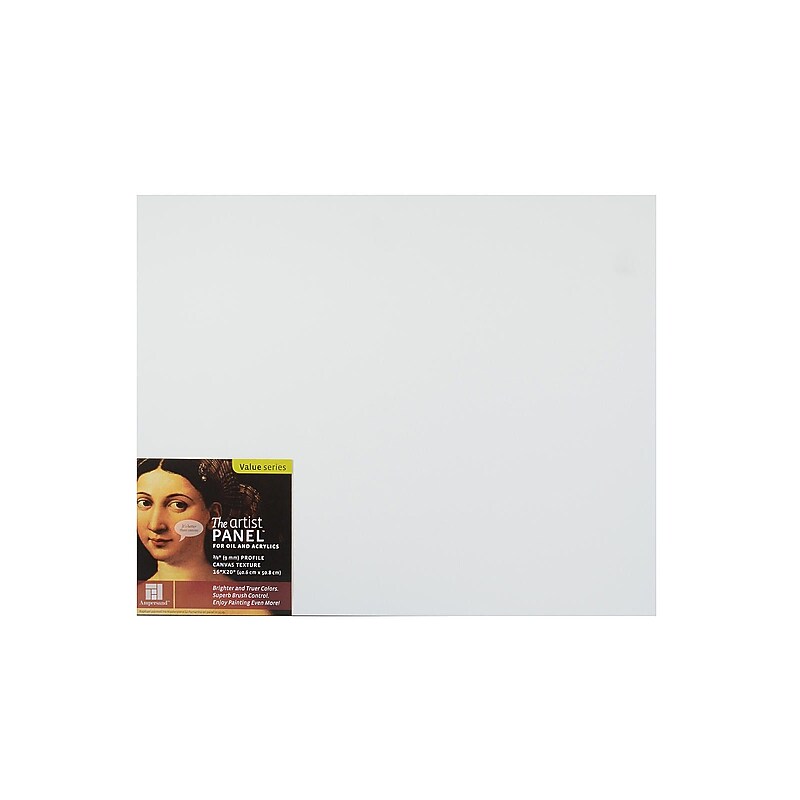 Ampersand The Artist Panel White Wood Canvas Panel, 16" x 20", 2/Pack (22031-PK2) image 1