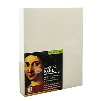 Ampersand The Artist Panel Canvas Texture Cradled Profile 8 In. X 10 In. 1 1/2 In. [Pack Of 2]