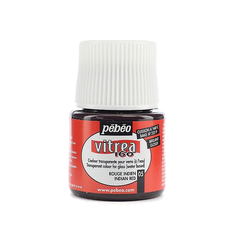 Pebeo Vitrea 160 Glass Paint Indian Red Gloss 45 Ml [Pack Of 3] image 1
