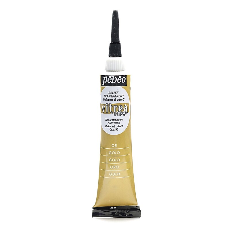Pebeo Vitrea 160 Outliners Gold Paint 20 Ml [Pack Of 3] image 1