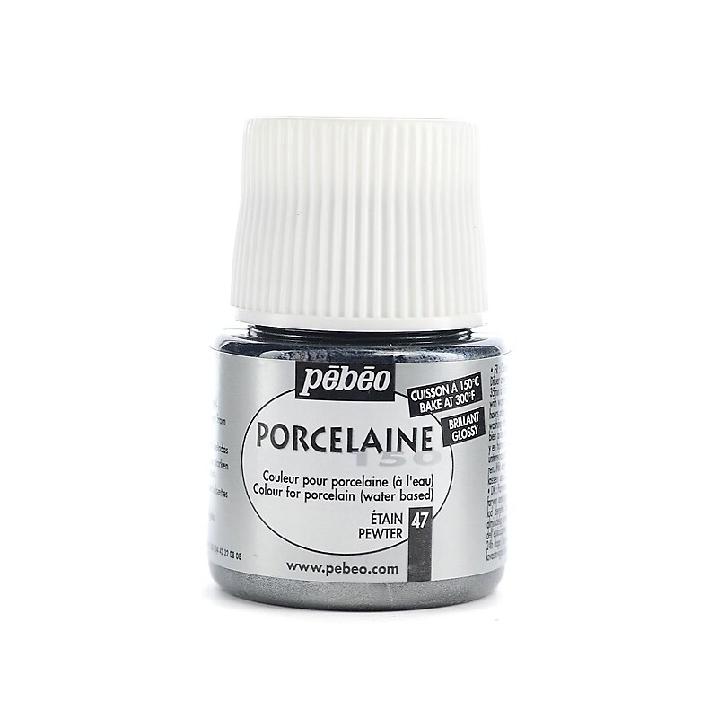 Pebeo Porcelaine 150 China Paint Pewter 45 Ml [Pack Of 3] image 1