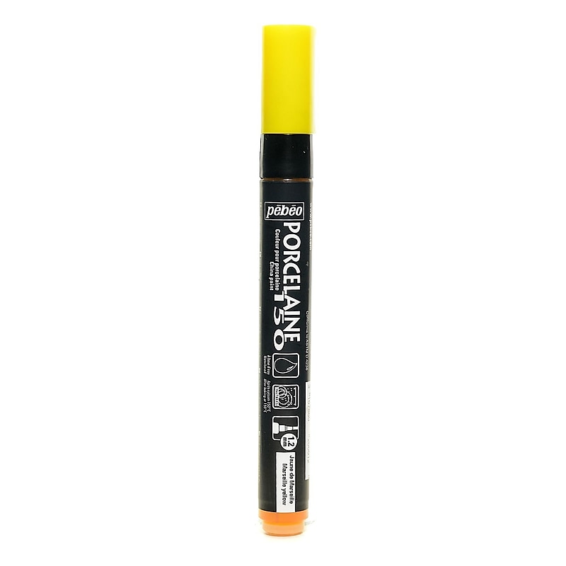 Pebeo Porcelaine 150 Markers marseille yellow broad [Pack of 3] image 1