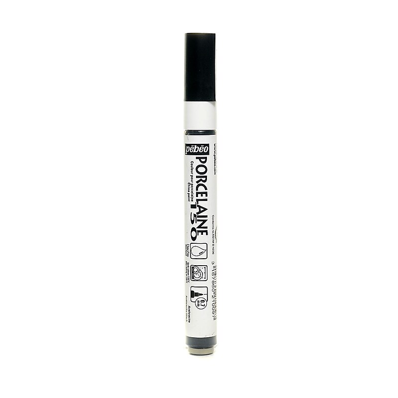 Pebeo Porcelaine 150 Markers anthracite black fine [Pack of 3] image 1