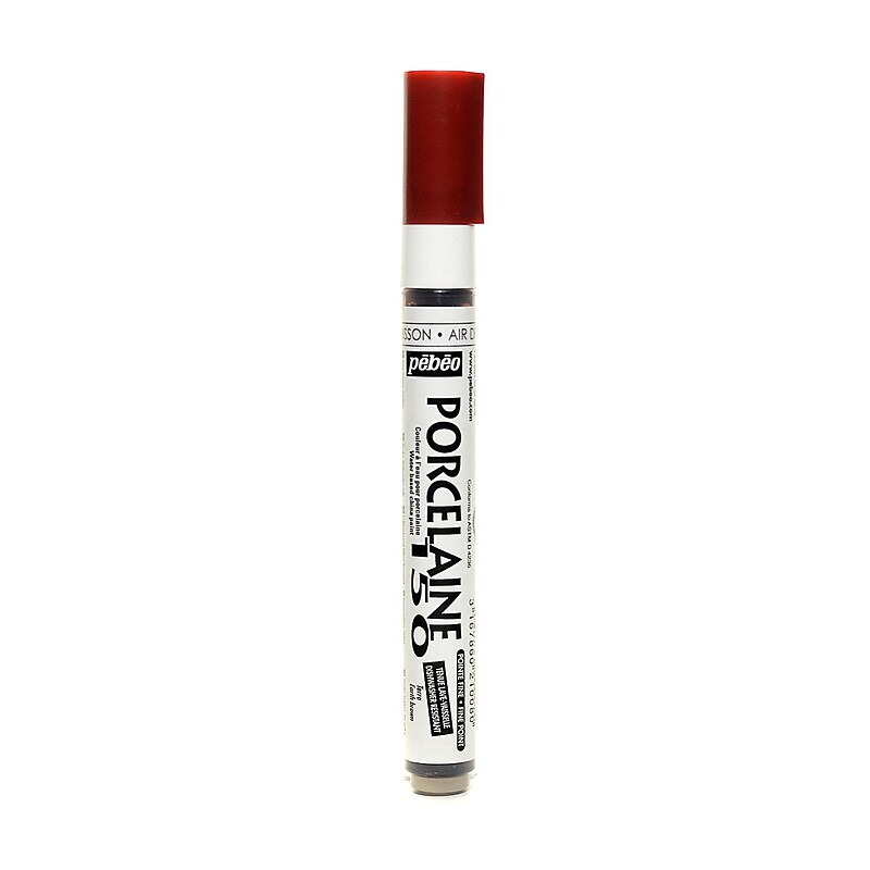 Pebeo Porcelaine 150 Markers, Earth Brown, Fine, 3/Pack (90720-PK3) image 1