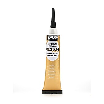 Pebeo Porcelaine 150 China Paint Outliners Vermeil Gold 20 Ml [Pack Of 3]
