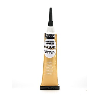 Pebeo Porcelaine 150 China Paint Outliners Vermeil Gold 20 Ml [Pack Of 3]