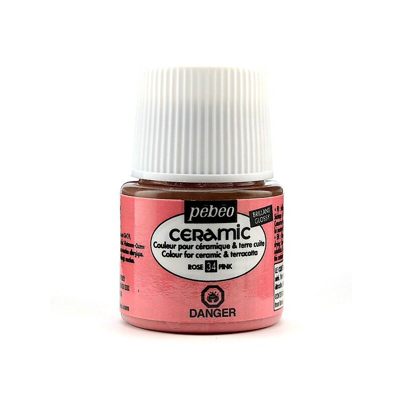 Pebeo Ceramic Air Dry China Paint Pink 45 Ml [Pack Of 3] image 1