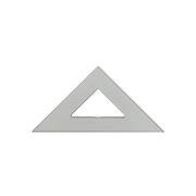 C-Thru 26639-Pk6 Transparent Triangles, Professional 45/90-Degree, 6", 6/Pack