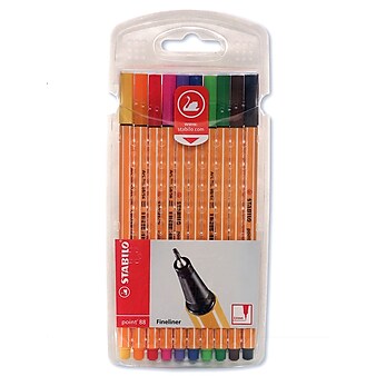 Stabilo Point 88 Pen Set, Wallet Set, 10/Set, 3/Pack (3914-PK3)