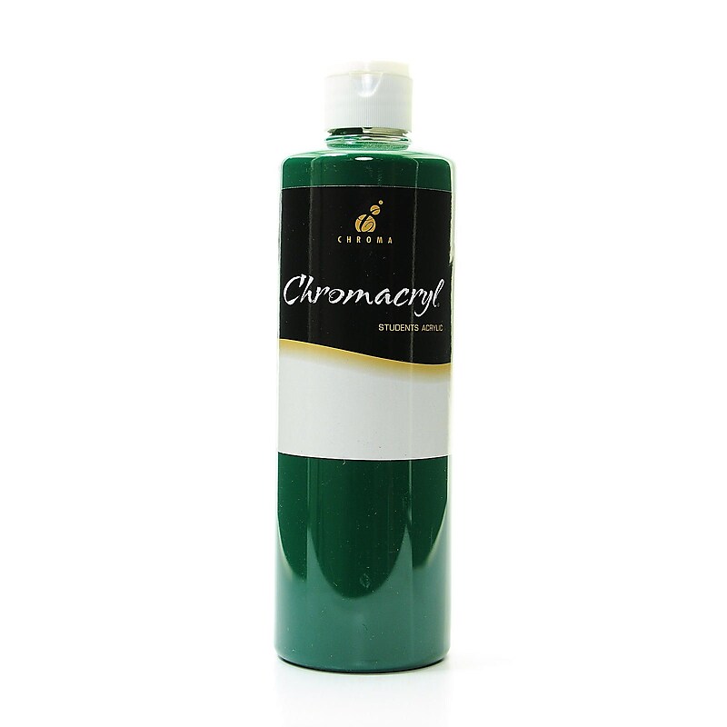 Chroma Inc. Chromacryl Students' Acrylic Paints Deep Green 500 Ml [Pack Of 2] image 1