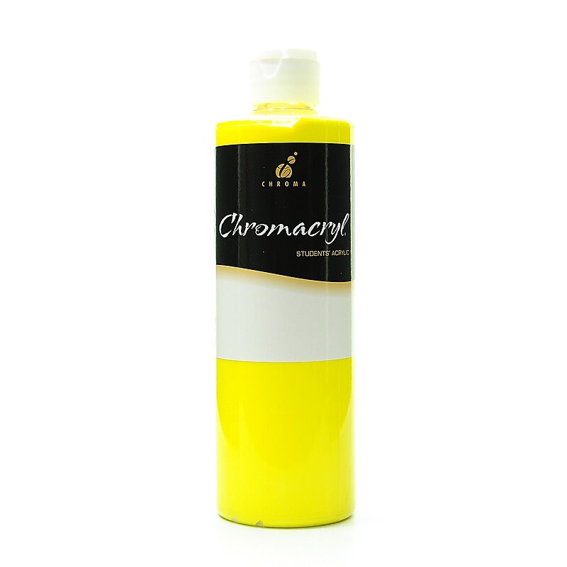 Chroma Inc. Chromacryl Students' Acrylic Paints Cool Yellow 500 Ml [Pack Of 2] image 1