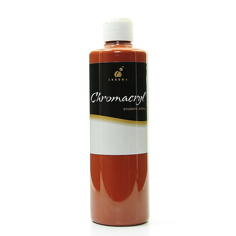 Chroma Inc. Chromacryl Students' Acrylic Paints Burnt Sienna 500 Ml [Pack Of 2] image 1