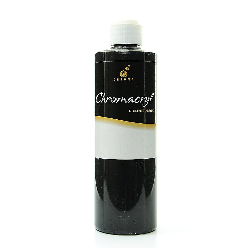 Chroma Inc. Chromacryl Students' Acrylic Paints Black 500 Ml, 2/Pk image 1