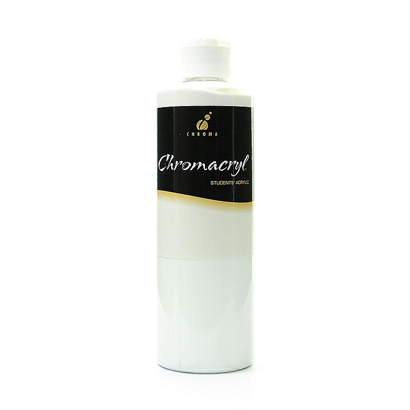 Chroma Inc. Chromacryl Students' Acrylic Paints, White, 500Ml, 2/Pack (72783-Pk12) image 1