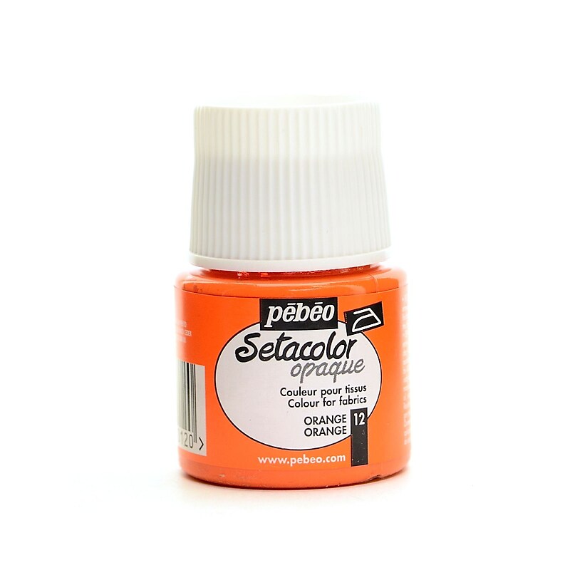 Pebeo Setacolor Opaque Fabric Paint Orange 45 Ml [Pack Of 3] image 1