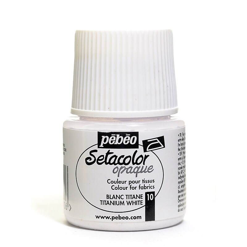 Pebeo Setacolor Opaque Fabric Paint Titanium White 45 Ml [Pack Of 3] image 1
