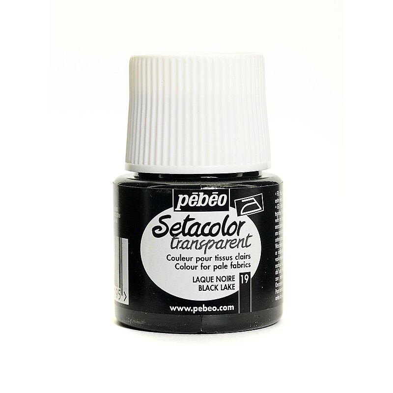 Pebeo Setacolor Transparent Fabric Paint Black Lake 45 Ml [Pack Of 3] image 1
