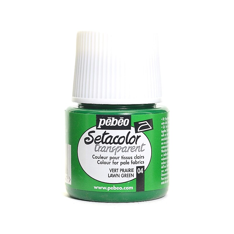 Pebeo Setacolor Transparent Fabric Paint Lawn Green 45 Ml [Pack Of 3] image 1