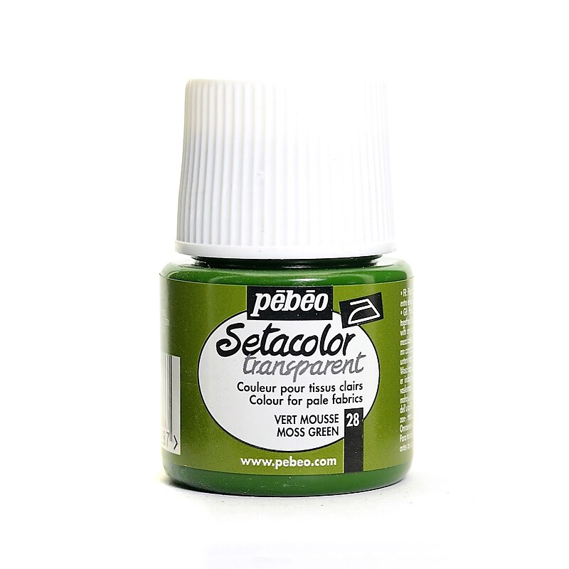Pebeo Setacolor Transparent Fabric Paint Moss Green 45 Ml [Pack Of 3] image 1